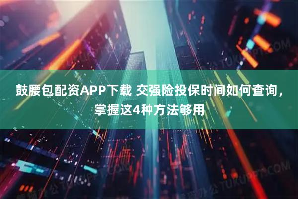 鼓腰包配资APP下载 交强险投保时间如何查询，掌握这4种方法够用