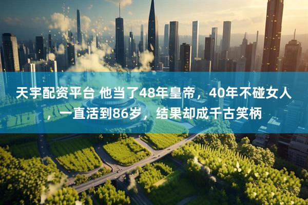 天宇配资平台 他当了48年皇帝，40年不碰女人，一直活到86岁，结果却成千古笑柄