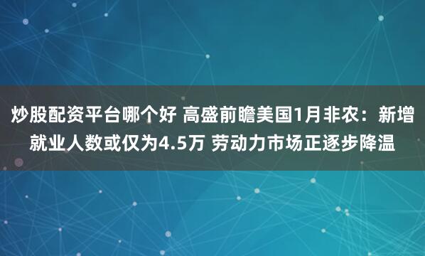 炒股配资平台哪个好 高盛前瞻美国1月非农：新增就业人数或仅为4.5万 劳动力市场正逐步降温